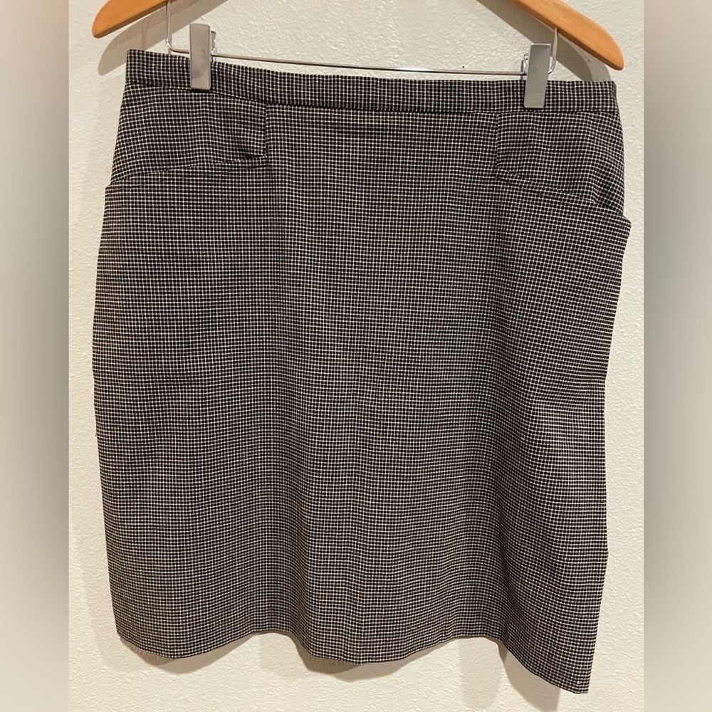 Classic Black and White Checkered Skirt